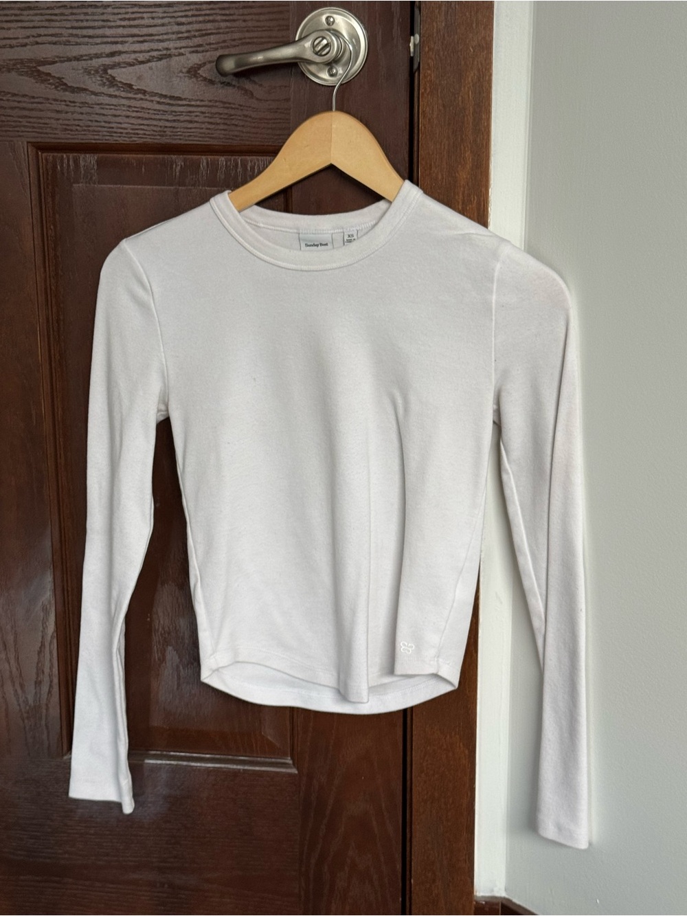 Sunday Best Women's Long-Sleeve Crewneck Top — White